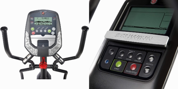 Side by side comparison of the consoles of Schwinn A40 and Schwinn 411