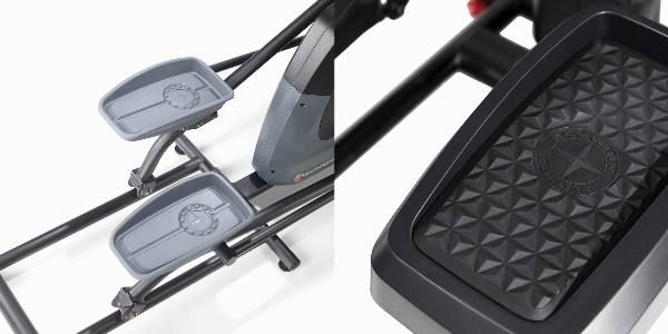 Side by side images of the pedals of Schwinn A40 and Schwinn 411